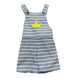 Valentina Bebes Plain Blue Striped Overalls For Newborns