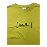 Aspesi Crew Neck Solid Color T-Shirt With Green Print For Boys