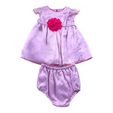 La Stupenderia Set Bito Giromanica Solid Color With Lilac Culotte For Newborn