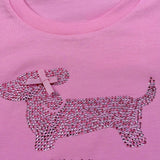 Liu Jo T-Shirt Girocollo tinta unita con Brillantini Rosa per Neonata KA5021XXX ROSA LIU JO 