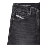 Diesel Jeans Tinta Unita Modello A Palazzo per Bambina J01852 NERO DIESEL 