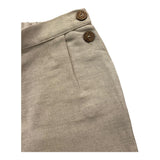 Wedoble Solid Color Bermuda Shorts With Elastic Waist Beige For Newborn