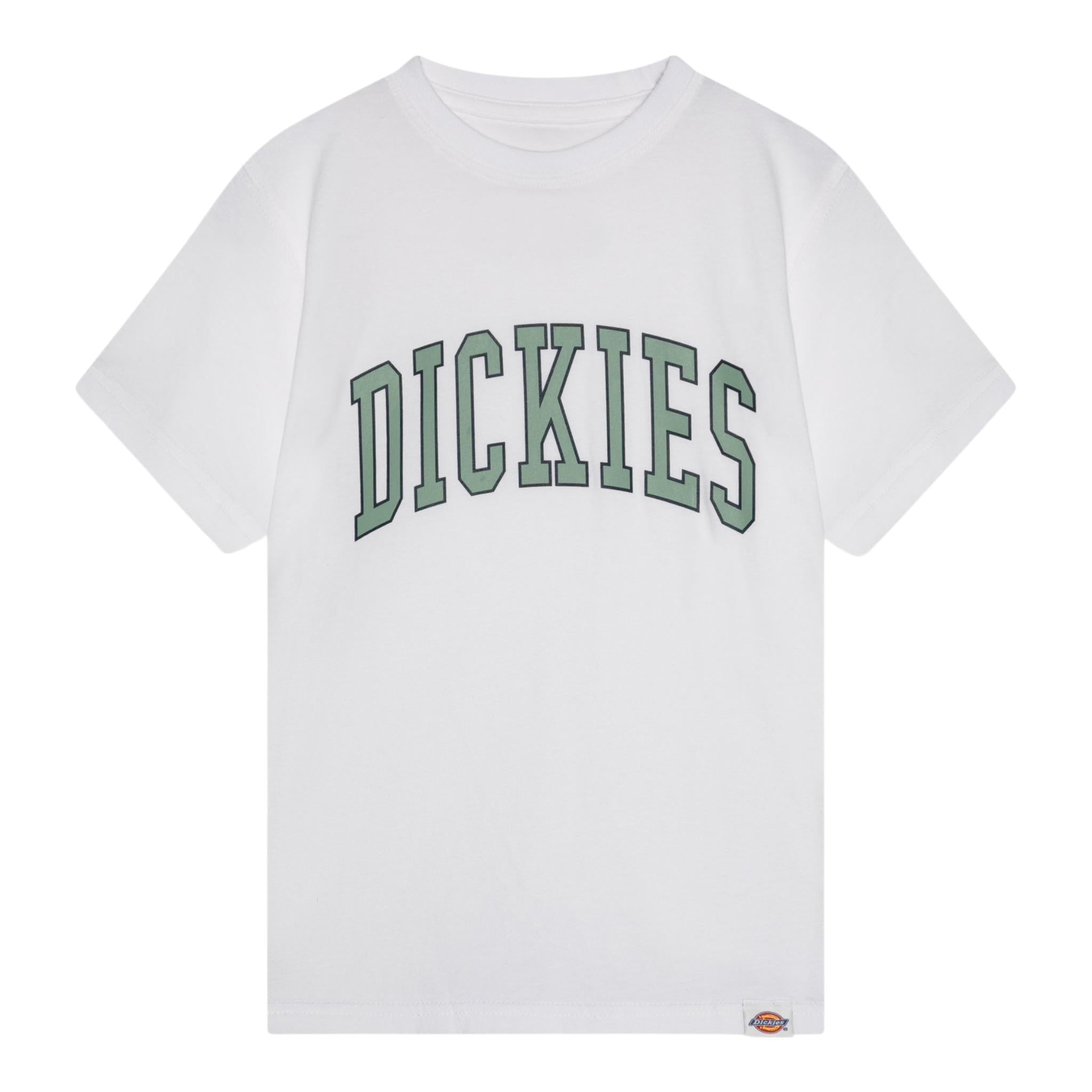 Dickies T-Shirt Girocollo tinta unita con Logo Bianco per Bambino 520049816800100 BIANCO DICKIES 