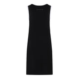 Maison Margiela Long Dress Solid Color Armhole With Print Black For Girls