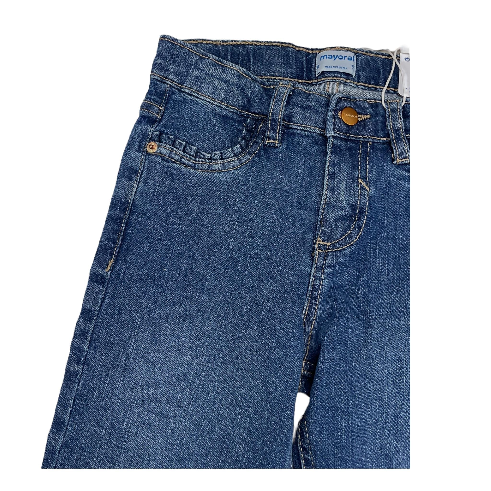 MAYORAL jeans tinta unita con girovita regolabile Blu per Bambina 527 BLU MAYORAL 