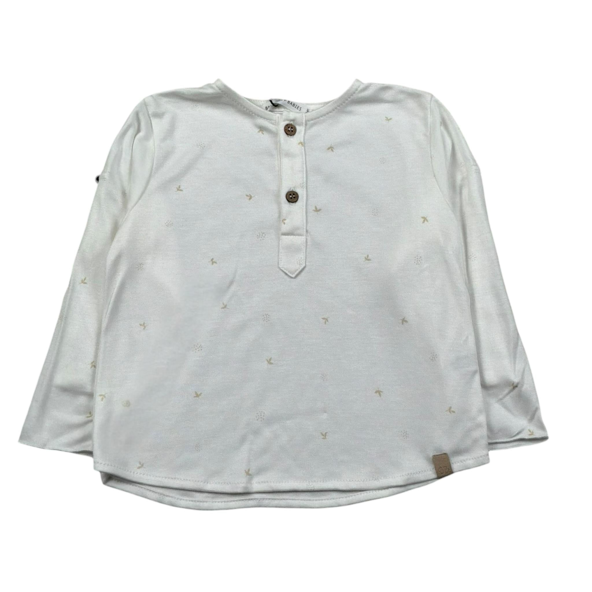 Bamboom+Babies Shirt Tinta Unita con Bottoni per Neonato 849 PANNA BAMBOOM+BABIES 