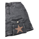 MARC ELLIS gonne in denim tinta unita con tasconi Nero per Bambina JMJSK00282 NERO MARC ELLIS 