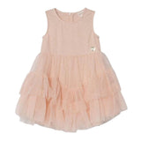 Guess Abito Giromanica Tinta Unita con Tulle per Neonata A4RK03KC3F0 ROSA GUESS 