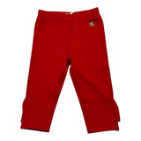 Carre'Ment Beau Solid Red Leggings for Baby Girls