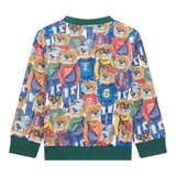 Guess Felpa Tinta Unita Girocollo con Stampa Orsi per Bambino N5RQ03KA6R4J BIANCO GUESS 