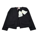 Mariuccia Cardigan tinta unita con Applicazione Nero per Bambina MBFW23G248 NERO MARIUCCIA 