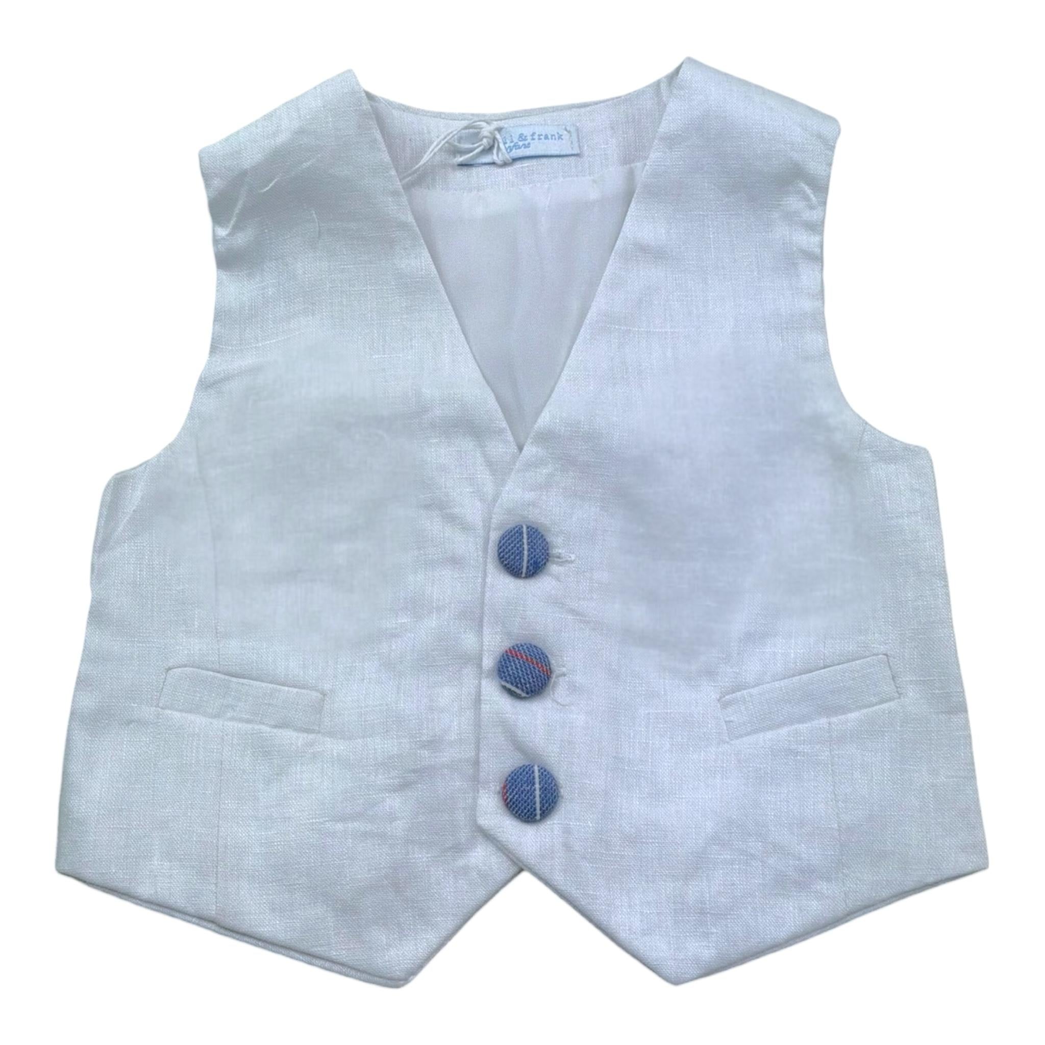 Manuel & Frank Gilet Tinta Unita per Neonato FIJDID BIANCO MANUEL & FRANK 