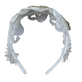 Gai Mattiolo Cerchietto Tinta Unita con Applicazioni per Bambina 300115 BIANCO GAI MATTIOLO 