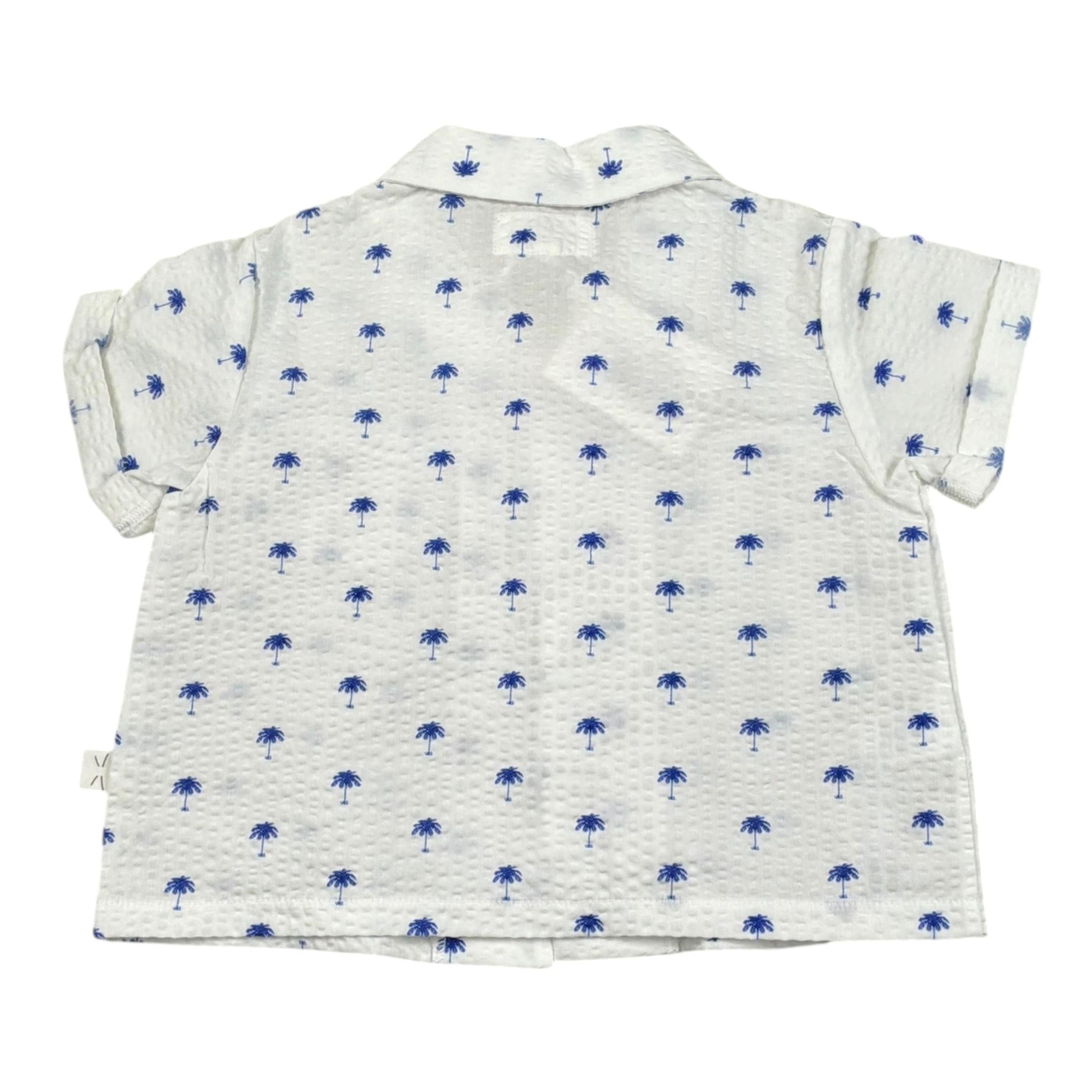 Teddy E Minou Camicia Tinta Unita con Stampa per Neonato E25CI010C4025 BIANCO TEDDY E MINOU 