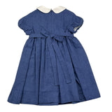 ILFAROBIMBI abito mezza manica tinta unita con colletto in contrasto Blu per Bambina IFB50545 BLU ILFAROBIMBI 