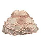 Petit Abito Manica Lunga Velata Tinta Unita con Applicazioni Fiori per Neonata S2016043 ROSA PETIT 