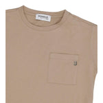 Dondup T-Shirt Girocollo Tinta Unita con Taschino per Bambino DMTS039 BEIGE DONDUP 