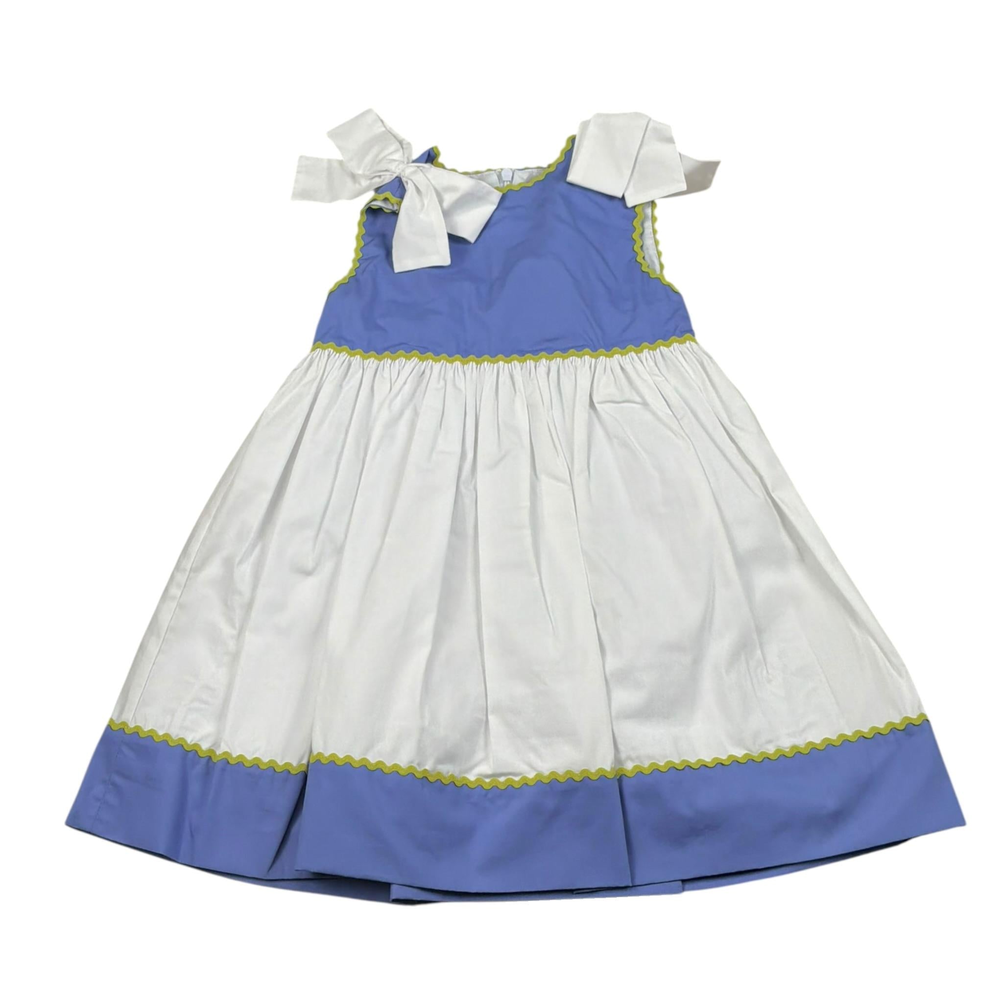 Ilfarobimbi Abito tinta unita Giromanica con Fiocchi Bianco/Blu per Neonata IFB50585X BIANCO/BLU ILFAROBIMBI 