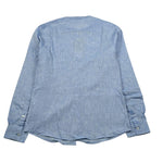 Manuel Ritz Camicia Manica Lunga Tinta Unita Collo Coreano per Bambino MR2573 AZZURRO MANUEL RITZ 