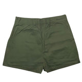 Monelli Kids Solid Color Shorts With Elastic Waist And Zip Green For Girls