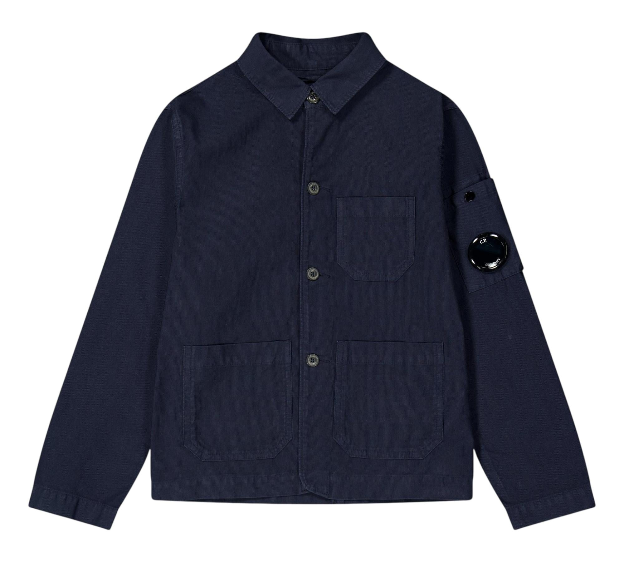 C.P. Company Camicia Manica Lunga Tinta Unita per Bambino CUA000 BLU C.P. COMPANY 