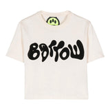 Barrow Kids T-Shirt Crop Model Solid Color Cream For Girls