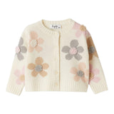 IL GUFO cardigan tinta unita con stampa fiori Panna per Neonata A24GF438EM220X PANNA IL GUFO 