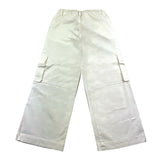 Zhoe &amp; Tobiah Solid Color Pants With Pockets And Adjustable Waist White For Girls