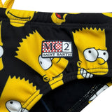 Saint Barth Costume Modello Slip Tinta Unita con Fantasia Bart per Neonato BARTFACES NERO SAINT BARTH 