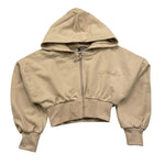 JANICE felpa con zip e cappuccio tinta unita Beige per Bambina JN616B BEIGE JANICE 