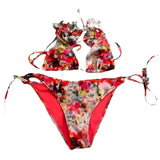 Cotazur 2 Piece Triangle Swimsuit - Multicolor Multi-Pattern Briefs for Girls