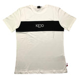 Kejo Solid Color Crewneck T-Shirt With White Logo Print For Boys
