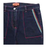 Missoni Jeans Solid Color Blue Bell Bottoms For Girls