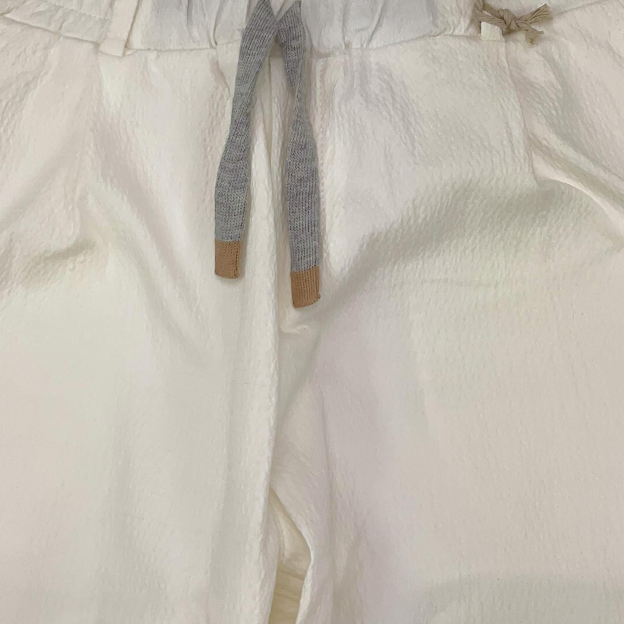 Eleventy Pantalone Tinta Unita con Elastico In Vita per Bambino ES6P20 BIANCO ELEVENTY 
