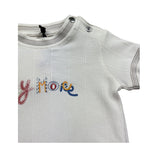 Trussardi T-Shirt Girocollo Tinta Unita con Stampe per Neonato TIP26083TS PANNA TRUSSARDI 