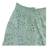 Saint Barth Pantalone Tinta Unita Modello Palazzo In Pizzo Sangallo per Bambina SANGALL VERDE SAINT BARTH 