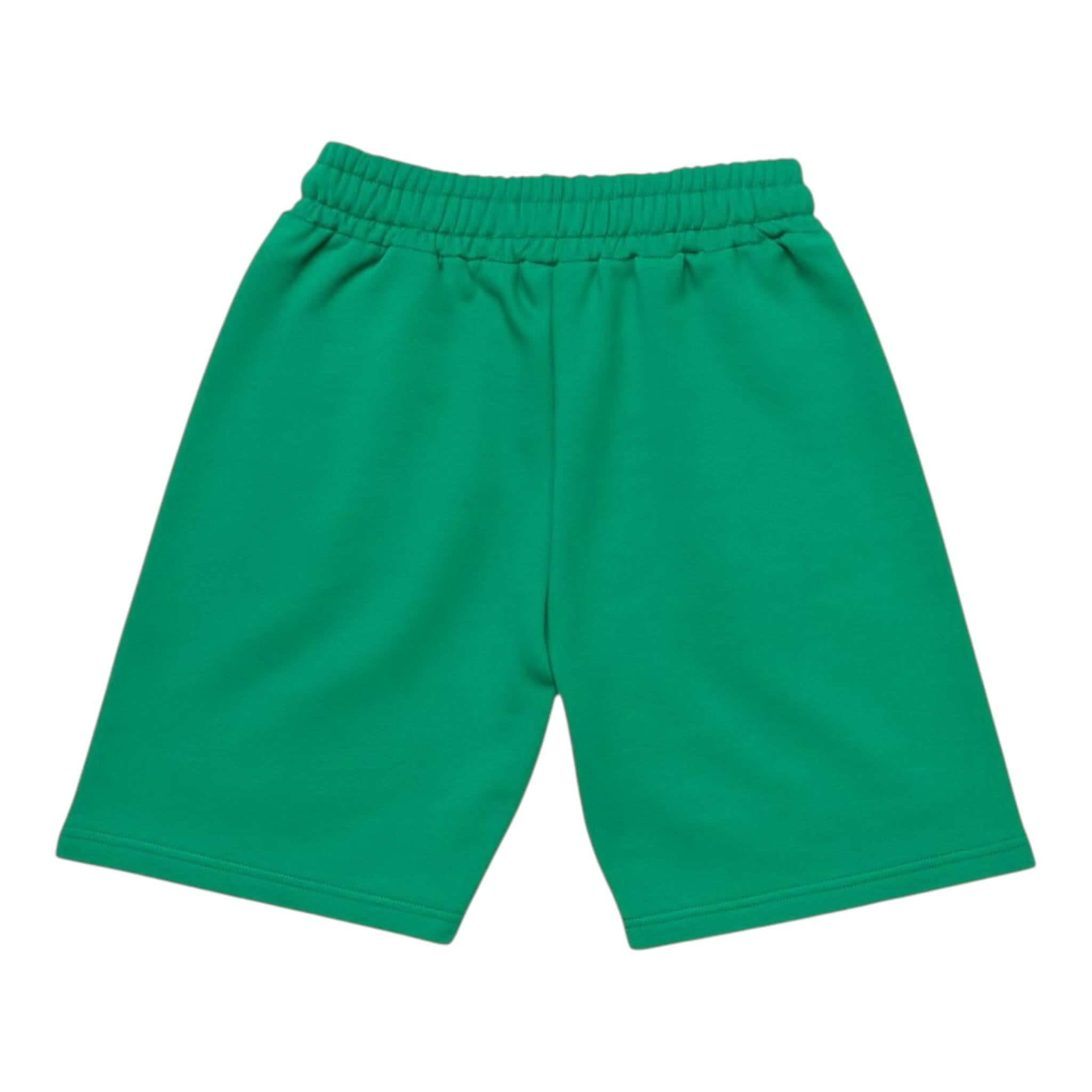 Dropseason2 Bermuda In Tuta Tinta Unita con Stampa per Bambino SS25K070 VERDE DROPSEASON2 