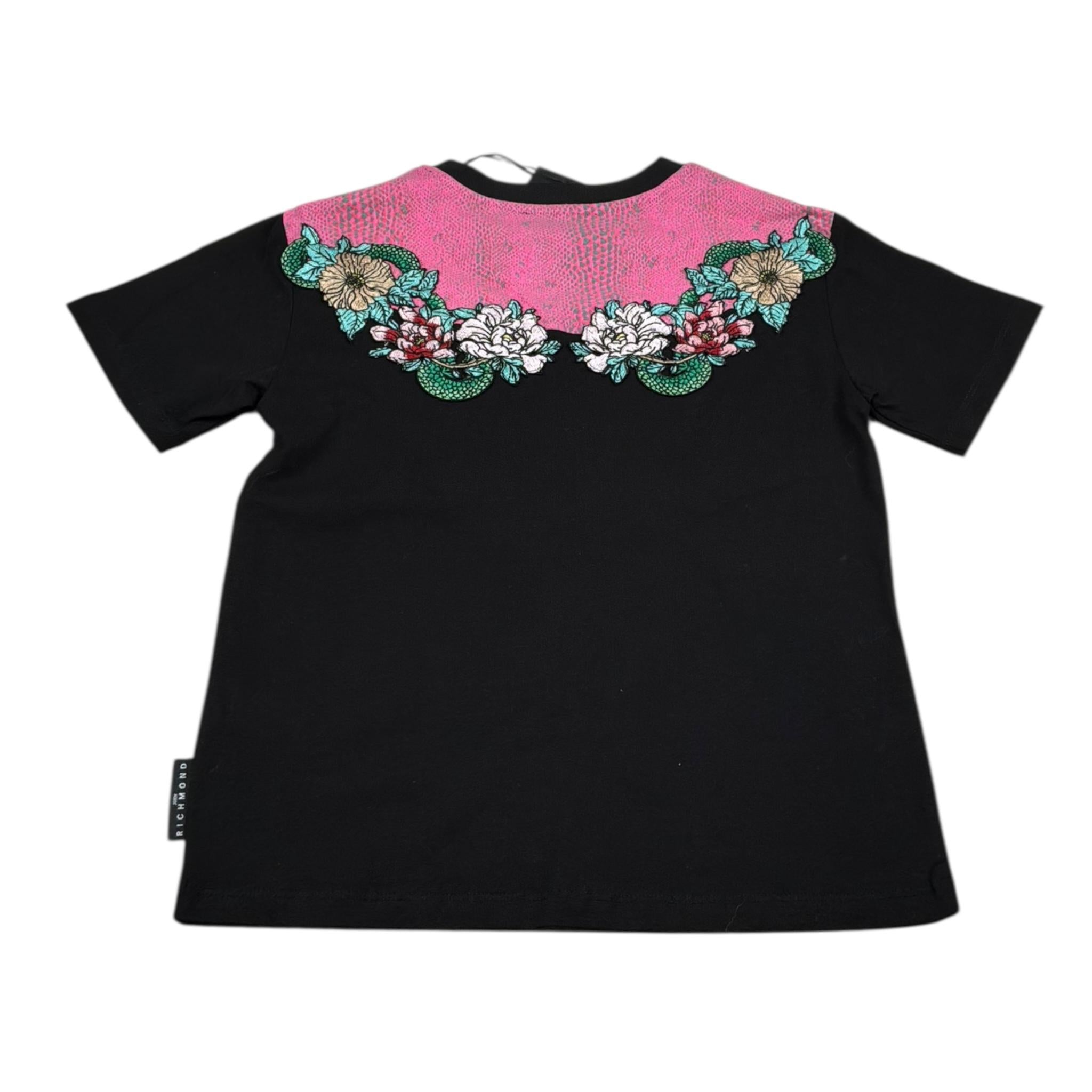 John Richmond T-Shirt Tinta Unita con Stampa per Bambino RGP26166TS NERO JOHN RICHMOND 