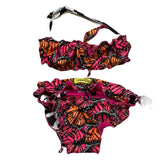 4Giveness 2 Piece Triangle Swimsuit - Multicolor Multi-Pattern Briefs for Girls