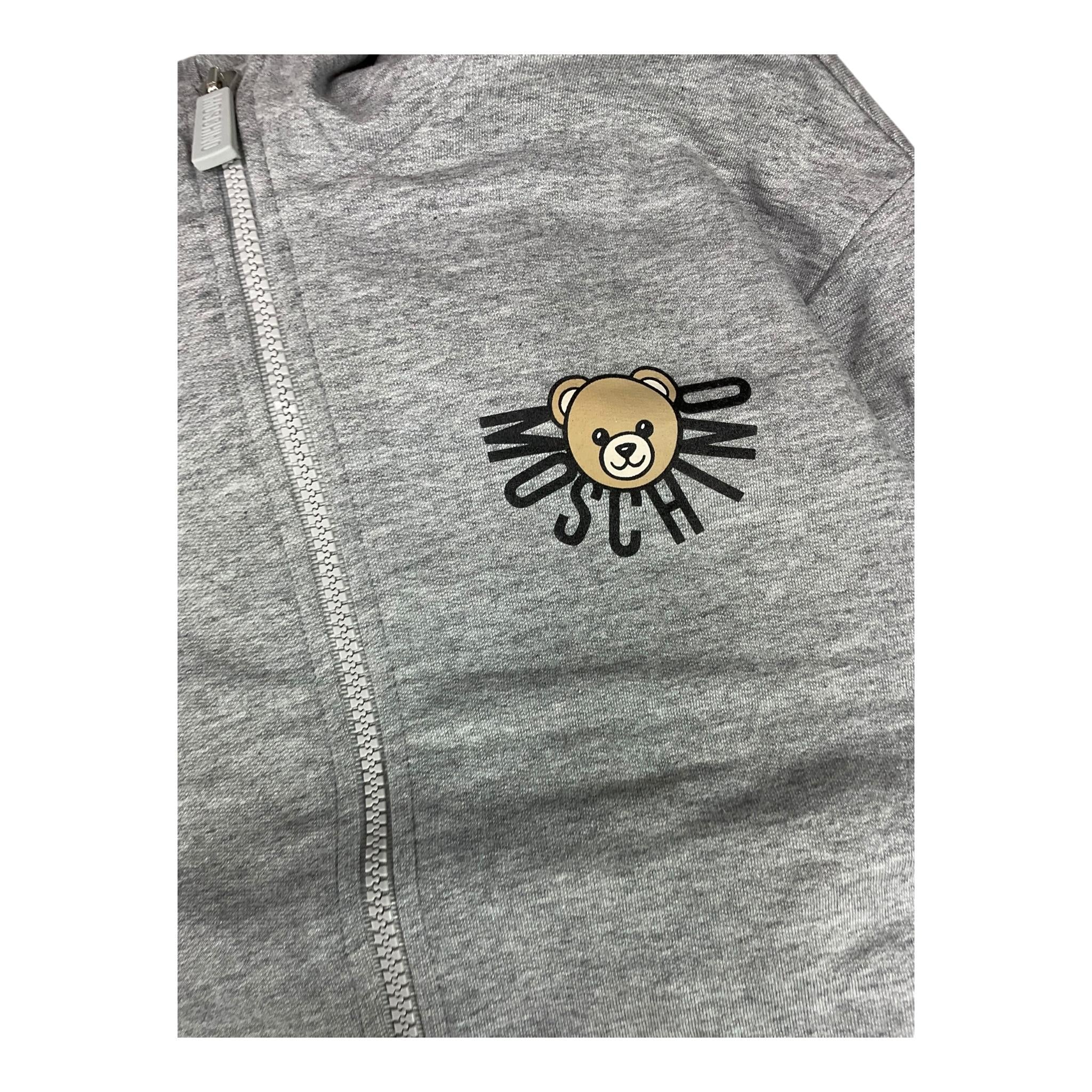 MOSCHINO completo 2pz tinta unita felpa-pantalone Grigio per Bambino HMK03X GRIGIO MOSCHINO 