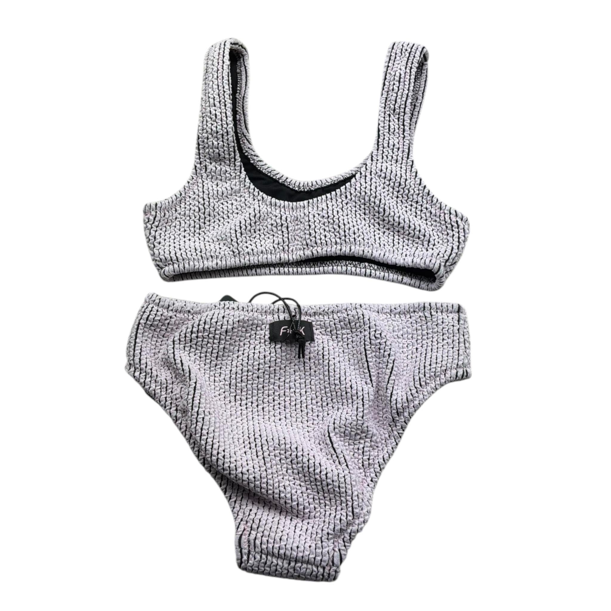 F**K Costume 2 Pezzi Tinta Unita Fascia-Slip per Bambina FJ25G1L06UFPK ROSA F**K 