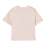 Burberry T-Shirt Girocollo Tinta Unita con Stampa per Neonata B104629 ROSA BURBERRY 