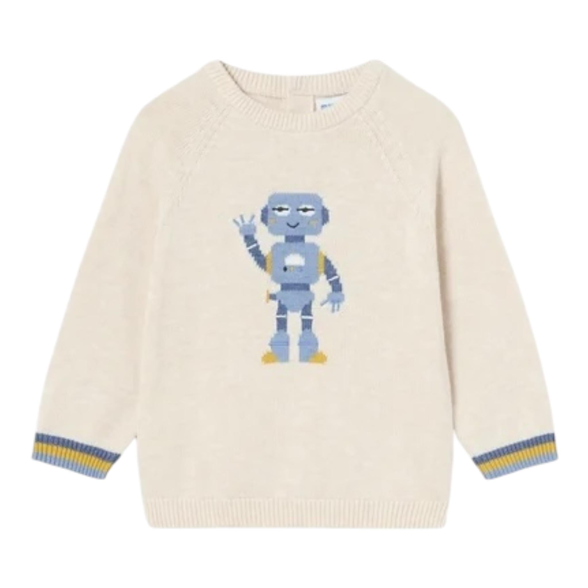 MAYORAL maglia tinta unita girocollo con stampa Beige per Neonato 2310N BEIGE MAYORAL 