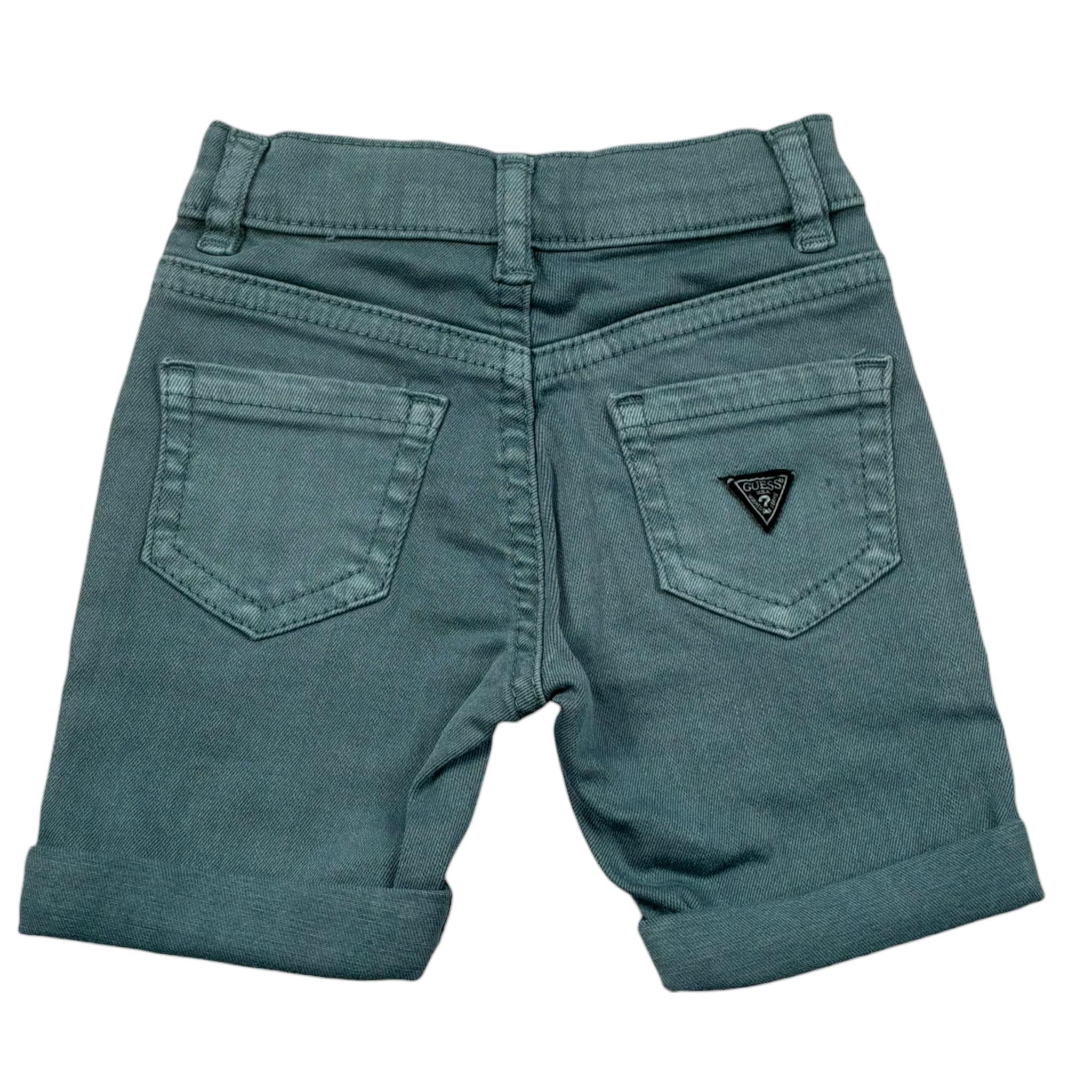 Guess Bermuda Tinta Unita con Girovita Regolabile per Neonato N1RD03WE620X VERDE GUESS 