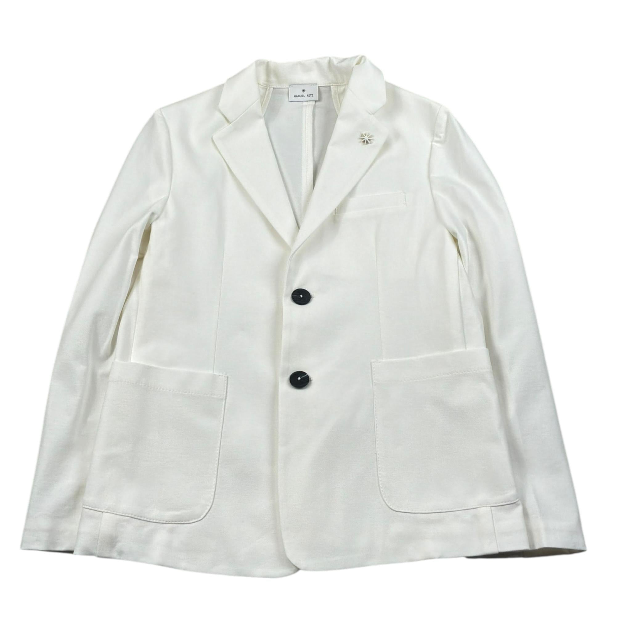 Manuel Ritz Giacca Tinta Unita con Logo per Bambino MR2927 PANNA MANUEL RITZ 