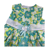 Safer Baby Abito Giromanica Tinta Unita con Ricami per Bambina 2163 VERDE SAFER BABY 