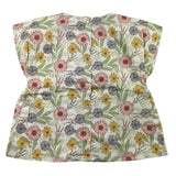 Babe &amp; Tess Cream Floral Print Half Sleeve Shirt For Girls