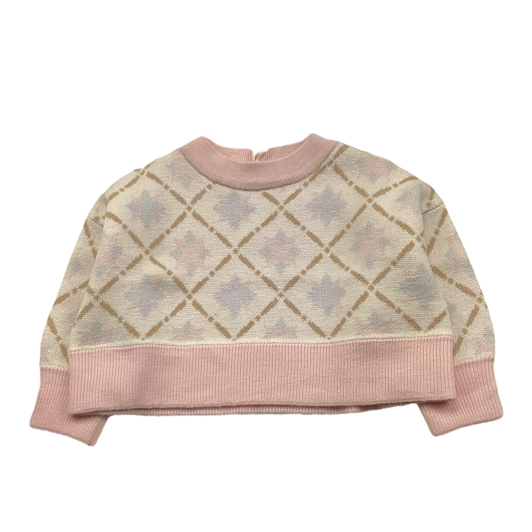 SIMONETTA maglia tinta unita con fantasia Panna per Neonata ST9B30N PANNA SIMONETTA 