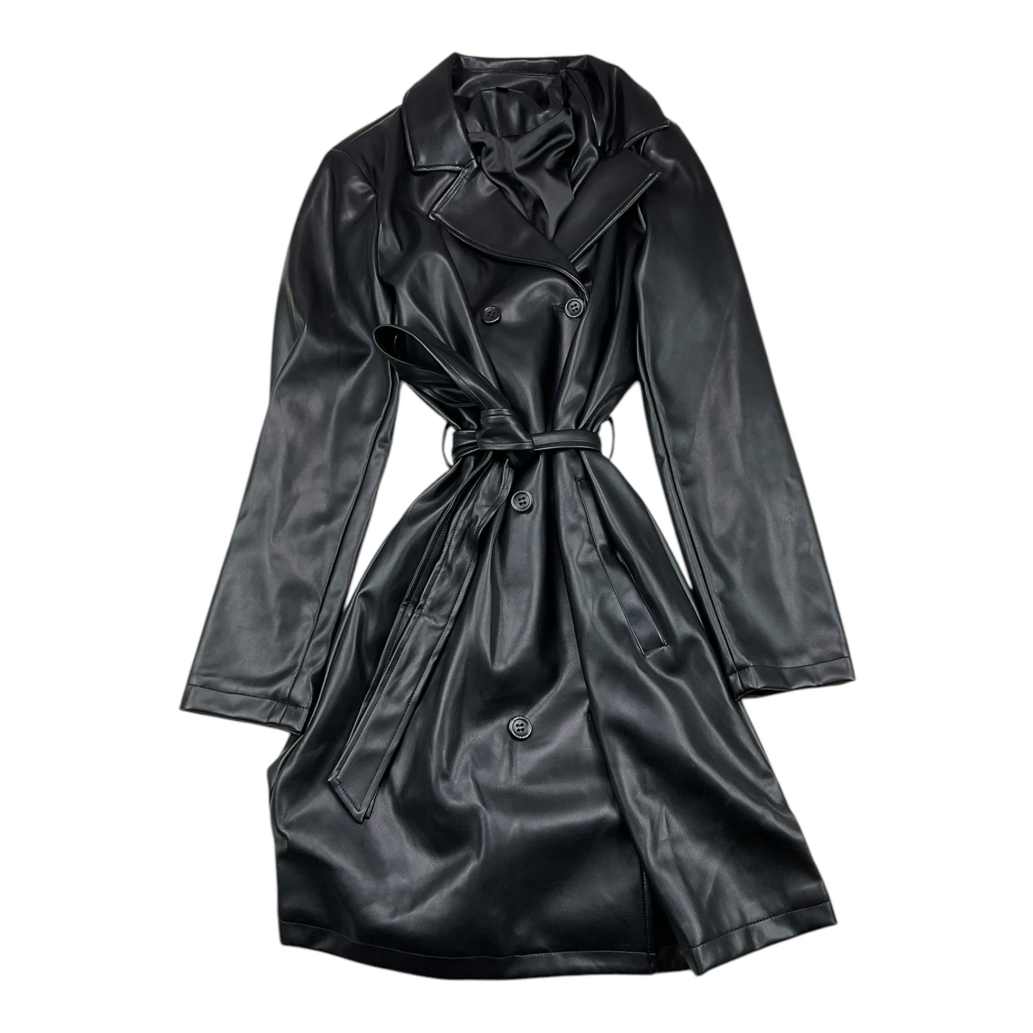 GUESS trench in similpelle tinta unita con cinturino Nero per Bambina J4YL11WE8D0 NERO GUESS 