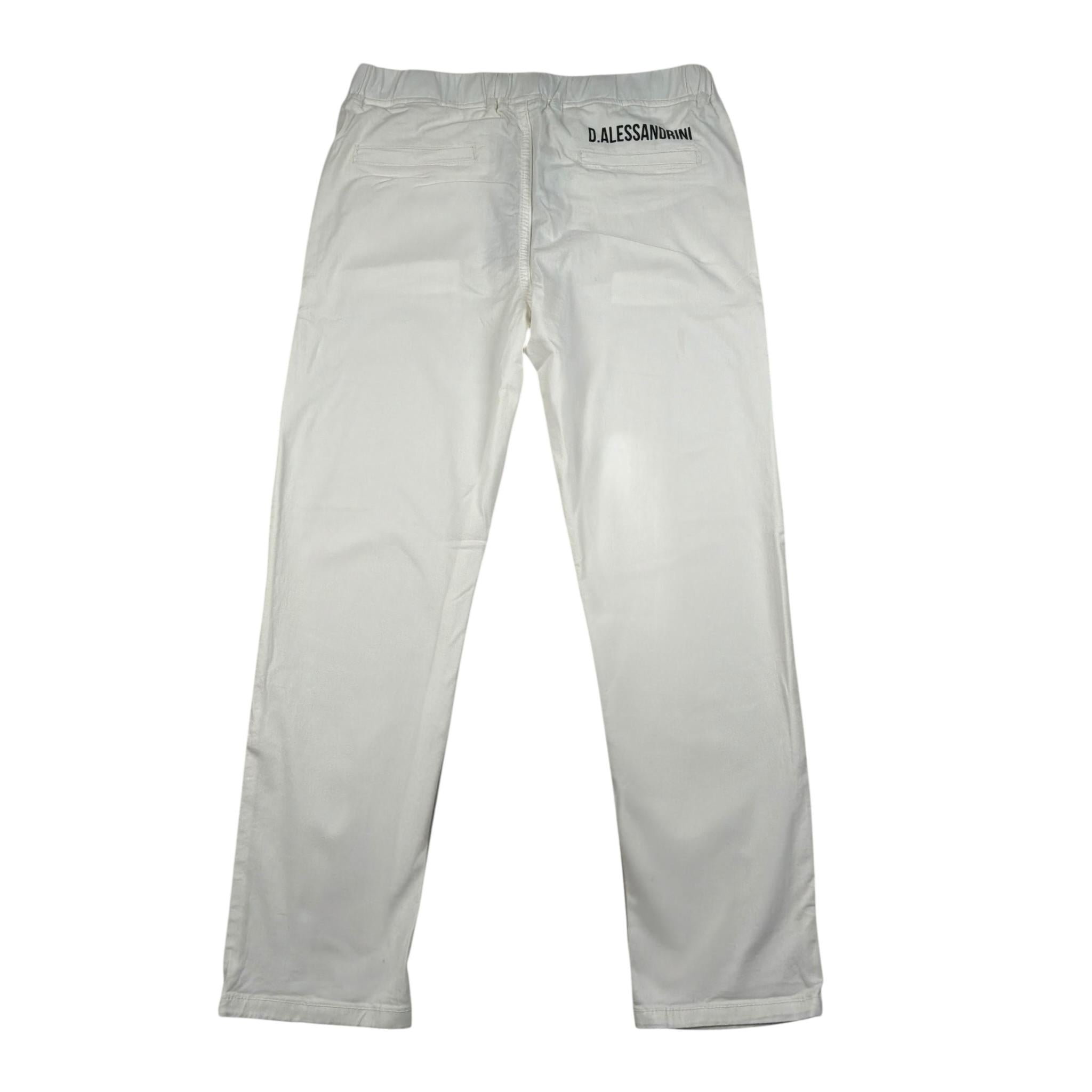 Daniele Alessandrini Pantalone Tinta Unita con Elastico In Vita per Bambino 1235P00262X BIANCO DANIELE ALESSANDRINI 